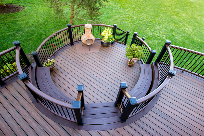 Round Built In Benches for Decks Design- Amazing