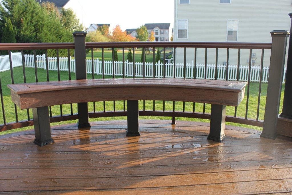 Trex Benches with Trex Railing- Amazing Deck