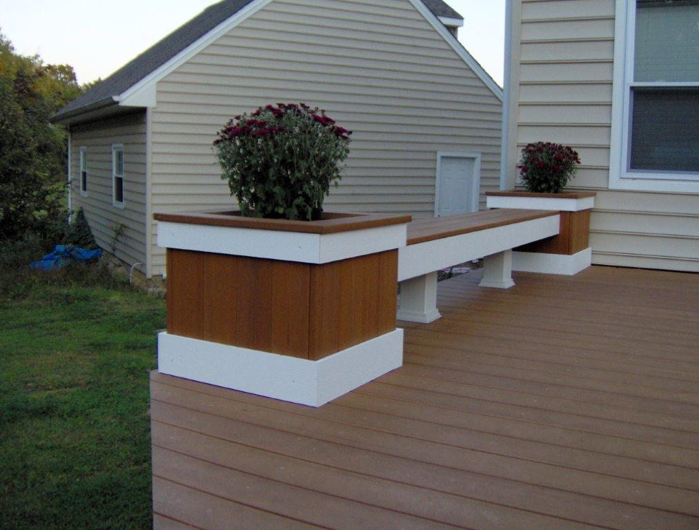 Custom Planter Bench for Trex Decking- Amazing Deck