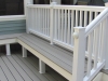 White Trex Deck Design with Custom Bench- Amazing Deck