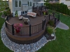Curved Decked with Trex Railing- Warren, NJ