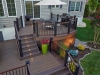 Curved Trex Deck with Black Railing- New Hope, Pa