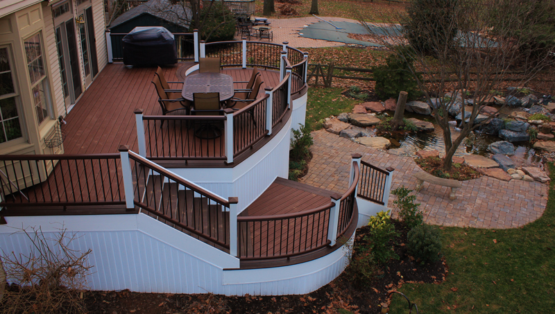 Round Deck Steps and Railing Ideas- Amazing Deck