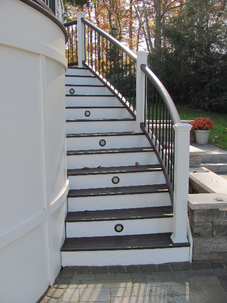Stairs and Railing on Curved Decks- Amazing Deck
