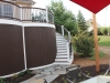 Curved Deck with Paver Stone Patio- Amazing Deck