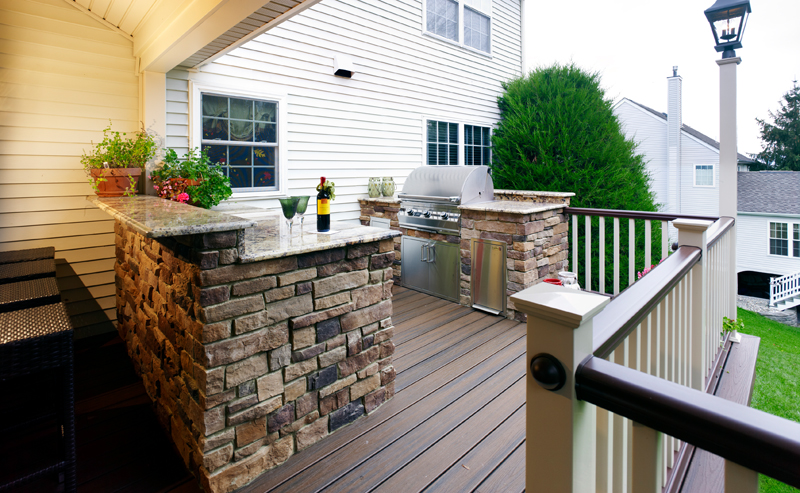 Outdoor Kitchen On Deck 101 Outdoor Kitchen Ideas And Designs Photos   Grill Day 2 Panorama Final 