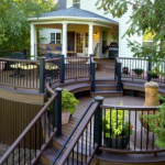 Curved Deck with Roof Deck Design- Amazing Deck