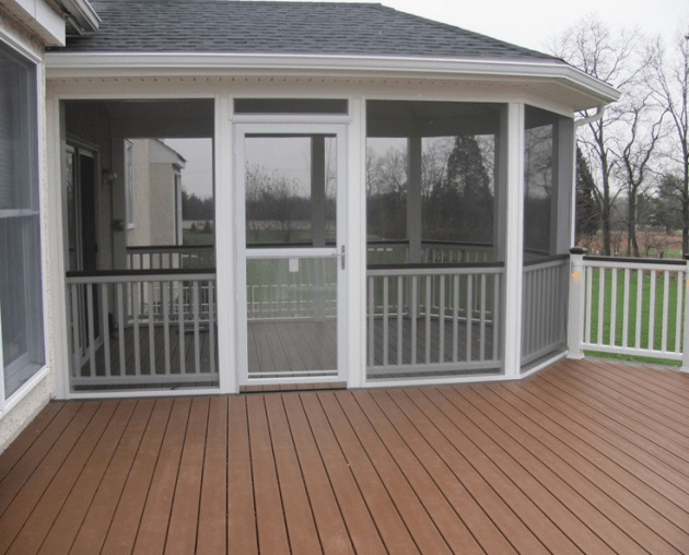 Wooden Deck Screened In Porch Plans