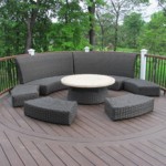 Curved Deck Seating Decor- Amazing Deck