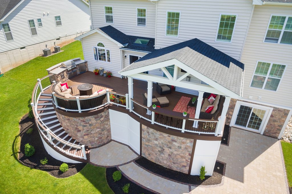 Curved Deck in Phoenixville, PA, Chester County, PA