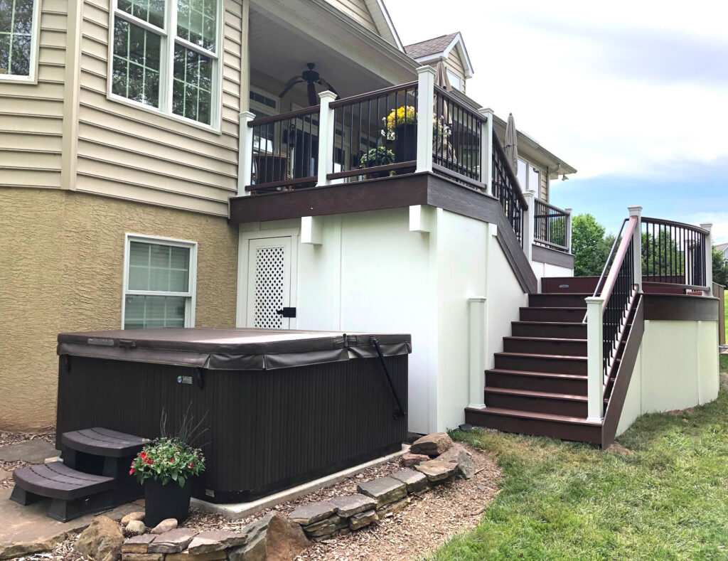 Curved Deck in Ottsville, Bucks County, PA